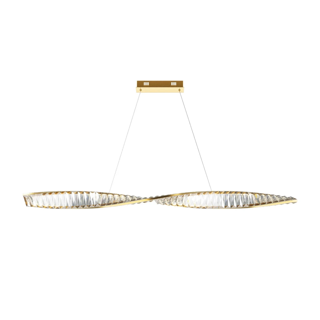 Maytoni Lampadario Moderno Krone 1 luce LED integrato ottone metallo cristallo