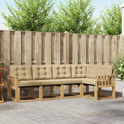 Set di divani da esterno 5 pz Bianco e Beige 3389475