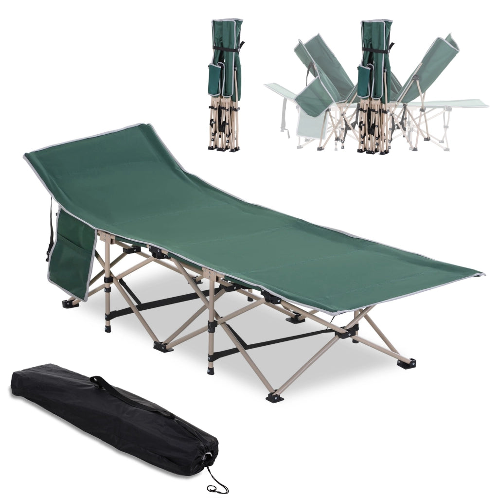Letto da campeggio pieghevole ¨C Minimal ¨C verde 190x68x52 cm