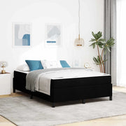 Letto a molle con materasso Nero 140 x 190 cm Tessuto