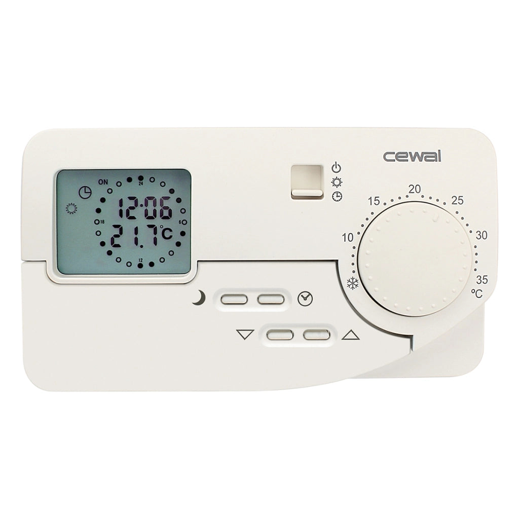 CRONOTERMOSTATO GIORNALIERO DIGITALE LIFE PREMIUM- 156 x 86 x 37 mm - Bianco- CEWAL- pezzi 1