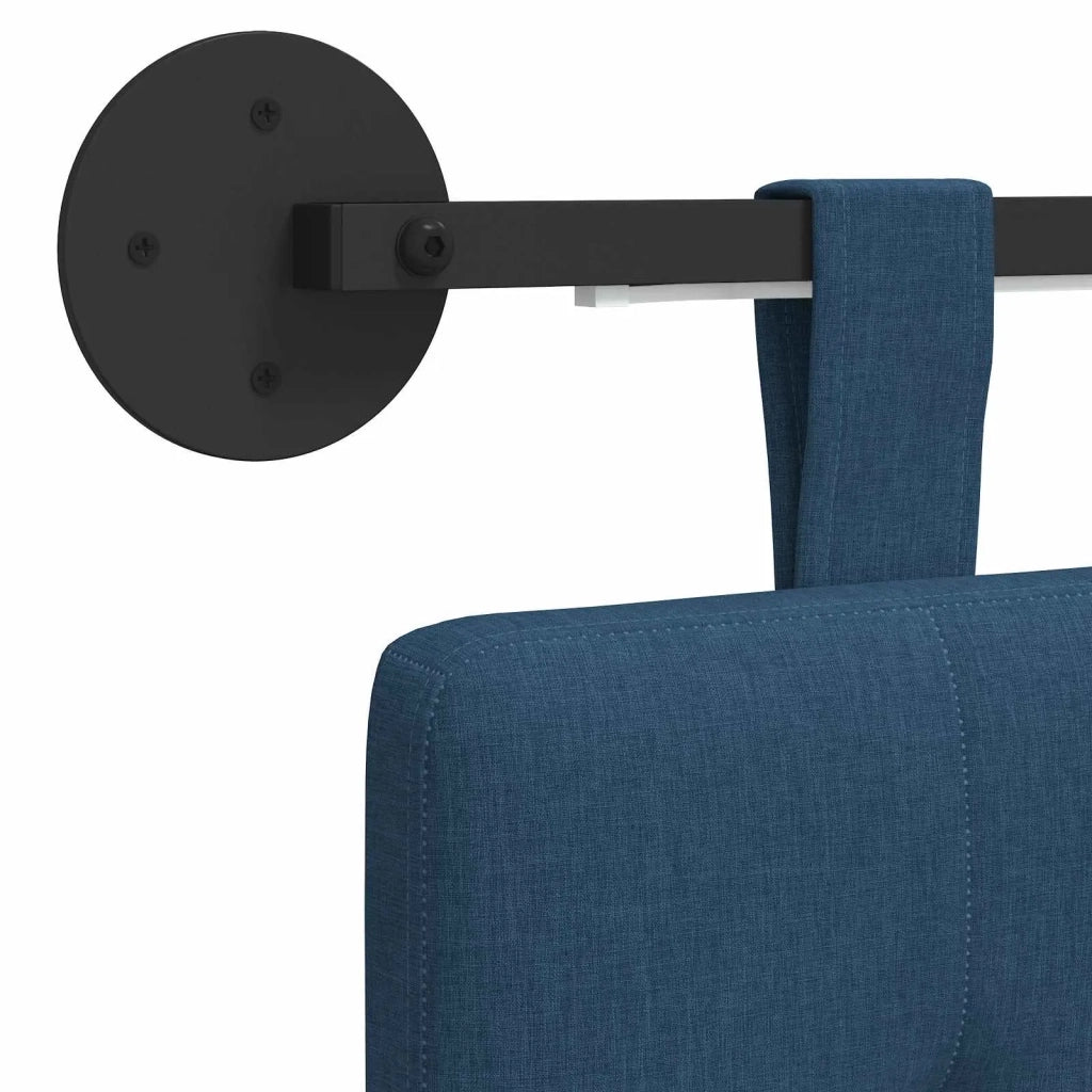 Testiera | Testata sospesa Con luce LED Blu Tessuto