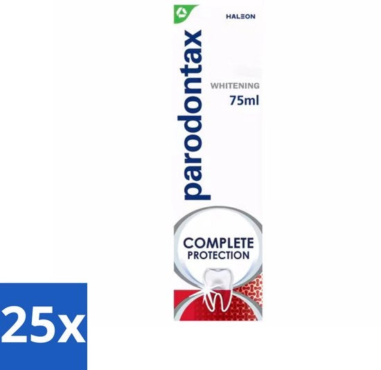 Detersivo per la protezione totale con sbiancante contro la gengiva sanguinante - 75 ml - Confezione in bulk - 25 pezzi