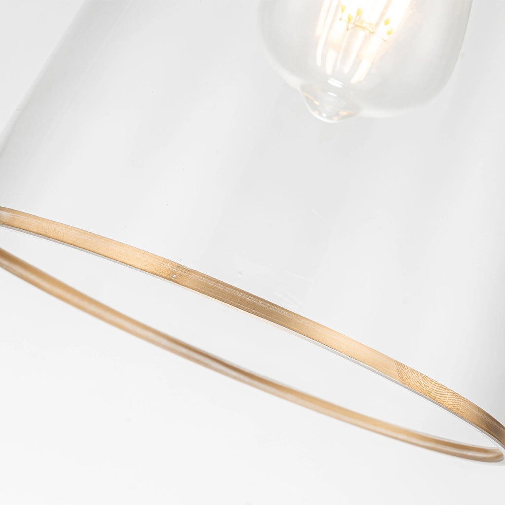 Lampada sospensione STARING Elstead oro vetro trasparente E27