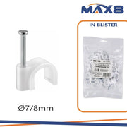 GRAFFETTE FISSA CAVO BIANCHE n.7/8 CONF PZ50