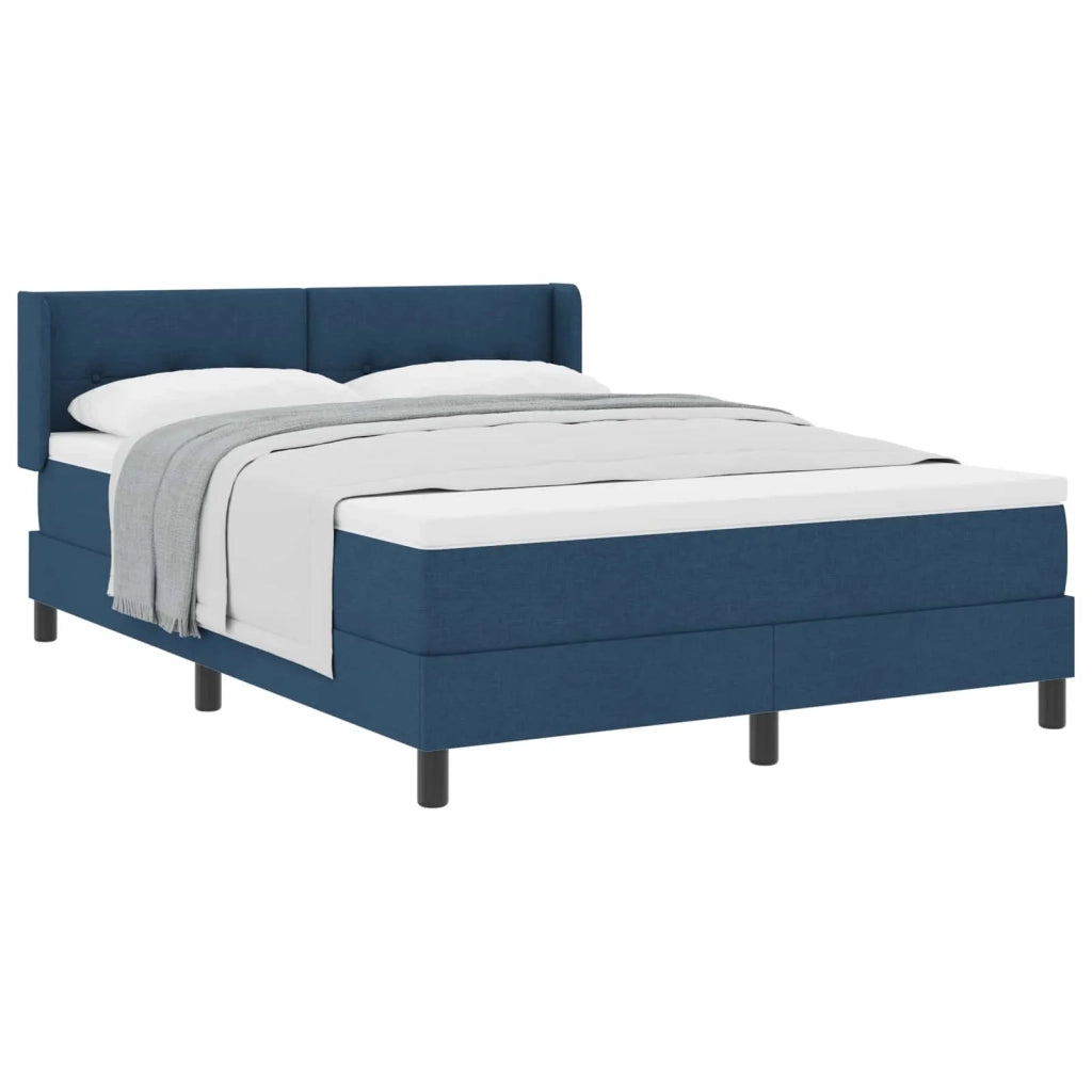 Letto a molle con testiera Blu 200 x 140 cm Tessuto 3341110