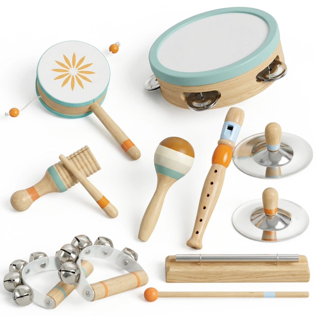Set Strumenti Musicali Percussioni Legno Montessori ¨C Xylo ¨C Bambini