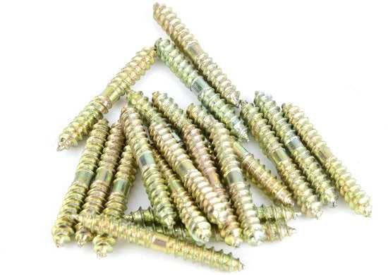 Viti autoalimentanti 20 pezzi - Deuvel doppio - Lavorazione del legno - Arredamento - Connessione - 5x40 mm - Viti per legno