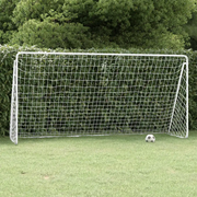 Porta da Calcio con Rete Bianca 366x122x182 cm in Acciaio cod mxl 57942