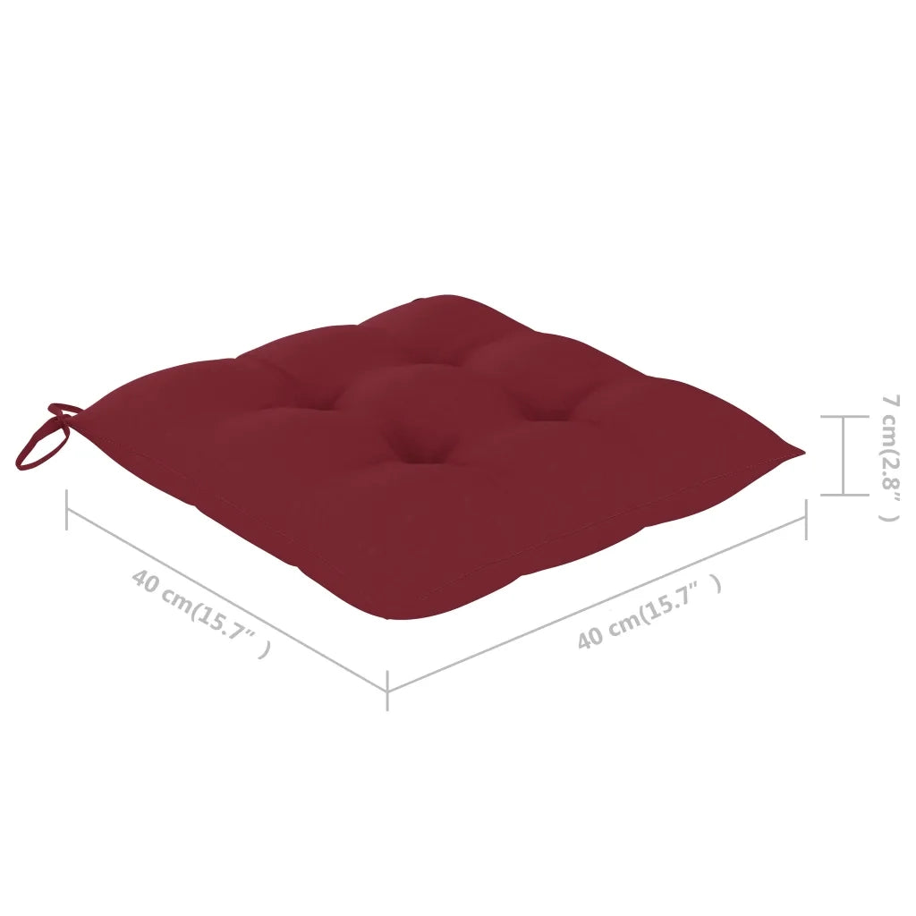 Set da Pranzo da Giardino 5 pz | Set Salotto da Giardino Pieghevole con Cuscini in Bamb¨´