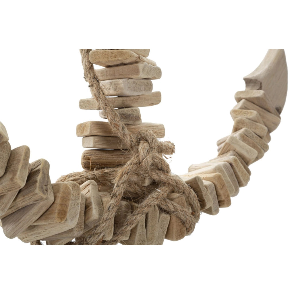Decorazione in Metallo e Legno Ancora, Marrone, Legno, 39x7x46 cm