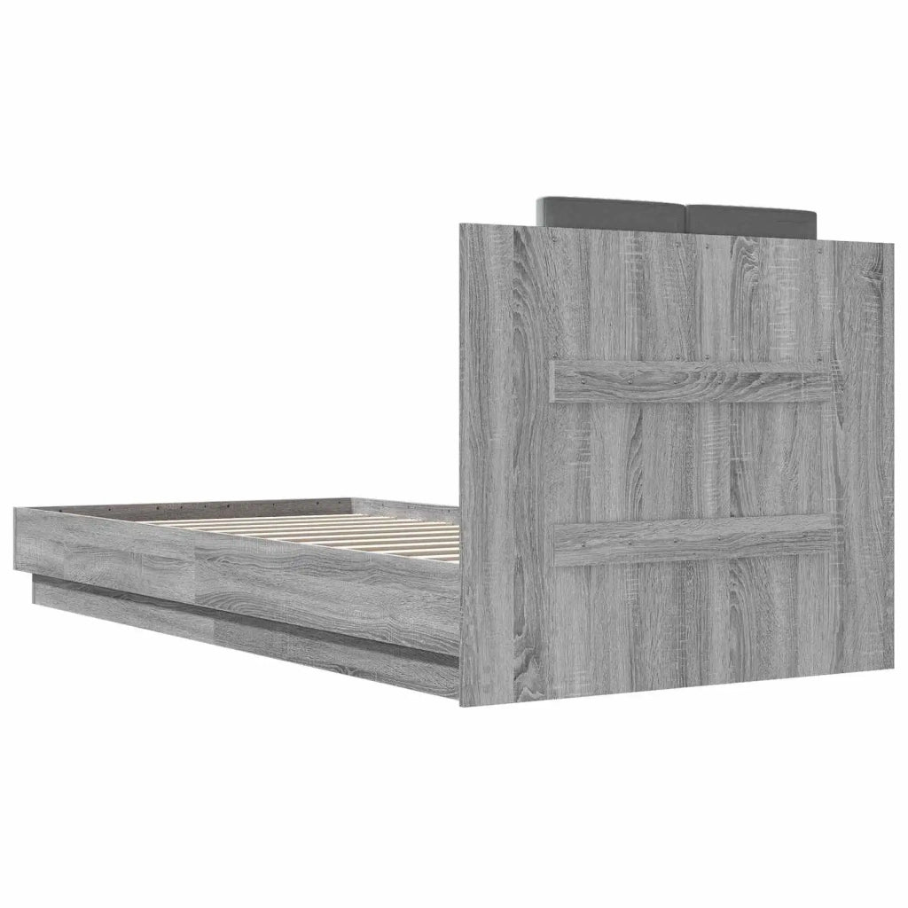 Struttura letto con testata Sonoma grigio 80 x 200 cm 3429577