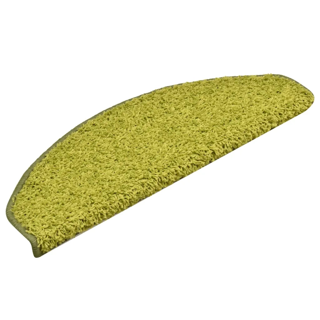 Tappetini per scale 15 pz | Gradini per Scale 65x21x4 cm Verde Semicircolari Grandi