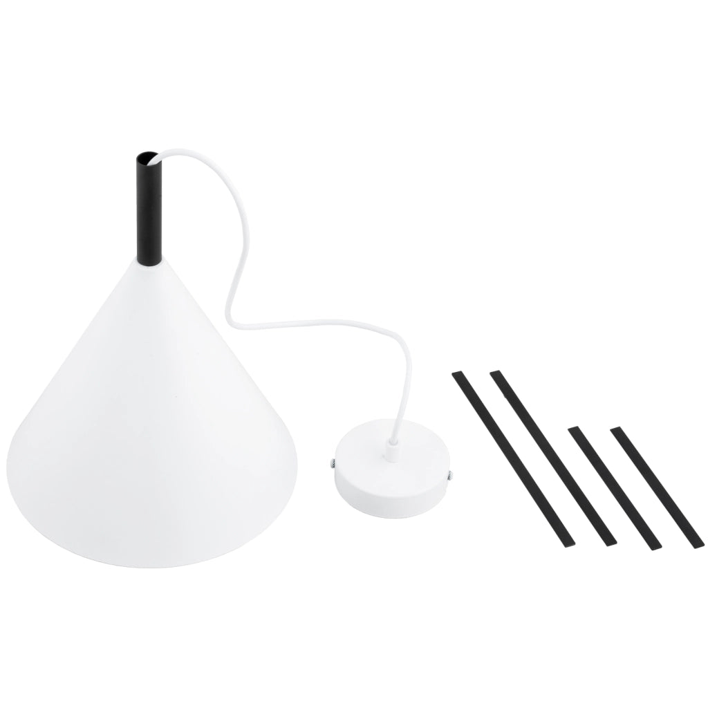 Lampada a sospensione moderna cono bianco/nero E27 FALKO