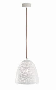 Lampada a sospensione Candellux Bene bianca metallo E27 Ø20cm