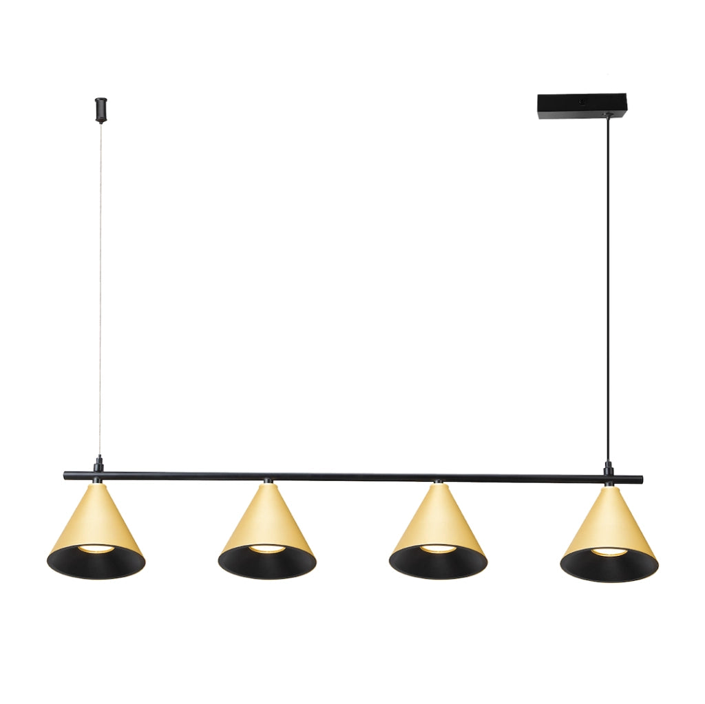 Lampada a sospensione Cone oro/nero 4xGU10 Milagro