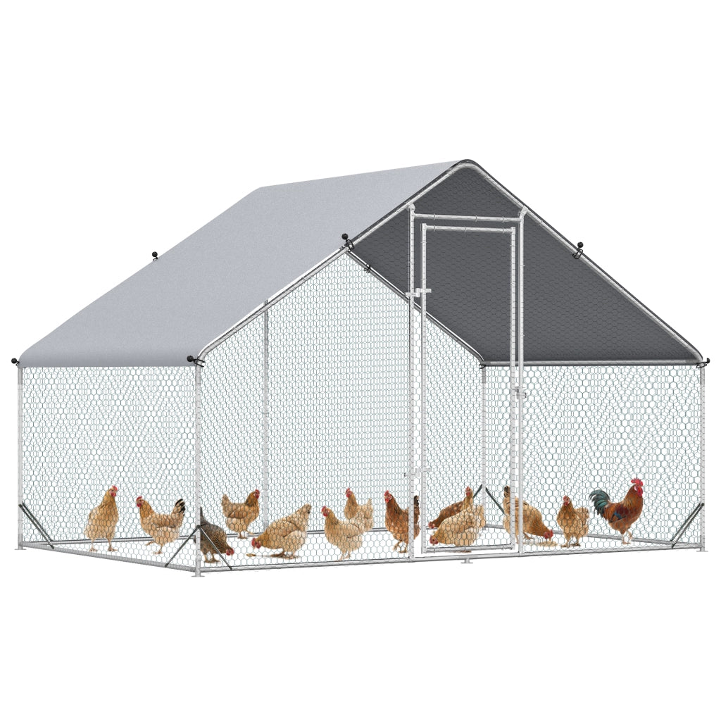 Pollaio da Giardino ¨C Minimal ¨C Argento, Acciaio, 3x2x2m