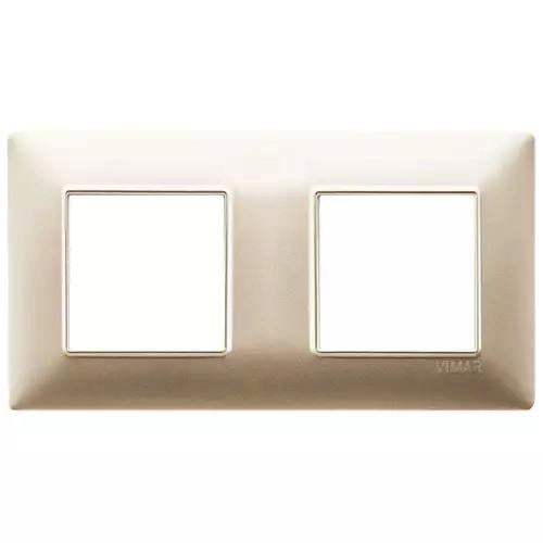VIMAR PLANA - PLACCA 4M(2+2)INT71 CHAMPAGNE OPACO