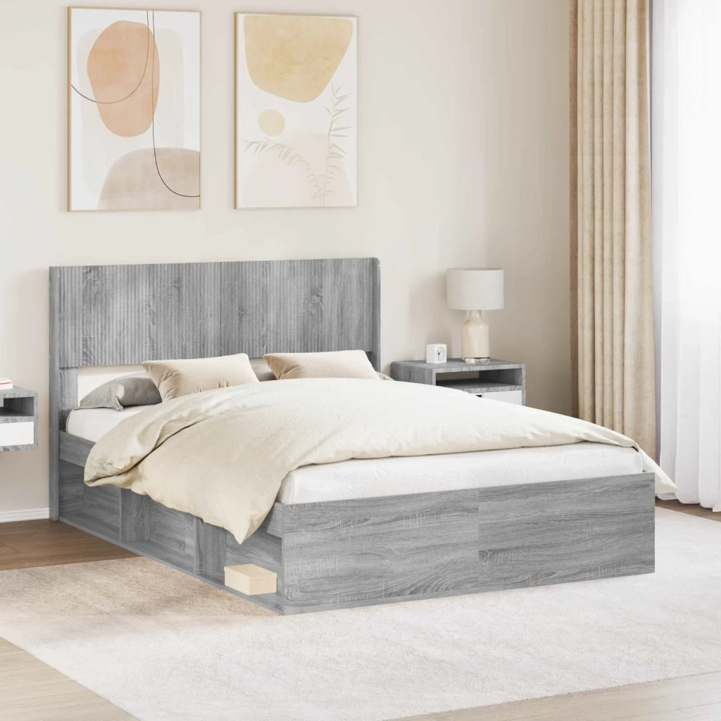 Testiera Letto Sonoma grigio Legno ingegnerizzato 889681