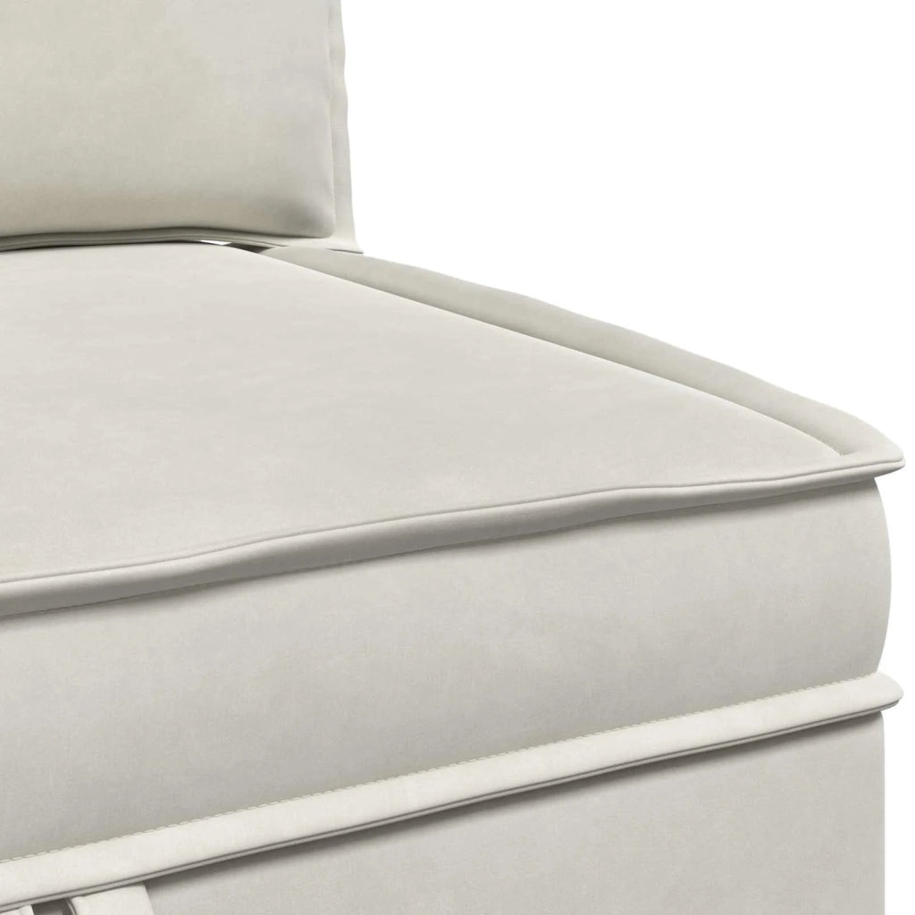 Divano con Stoccaggio Crema Velluto 42027084