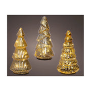 Albero Vt Oro c/LED ass d9x17,5cm ASS
