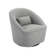 Poltrona girevole 360° con cuscino, grigio chiaro