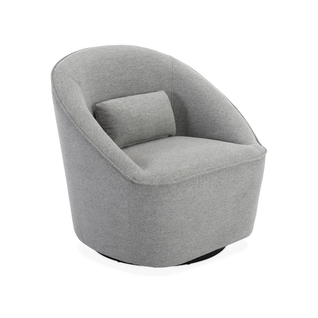 Poltrona girevole 360° con cuscino, grigio chiaro