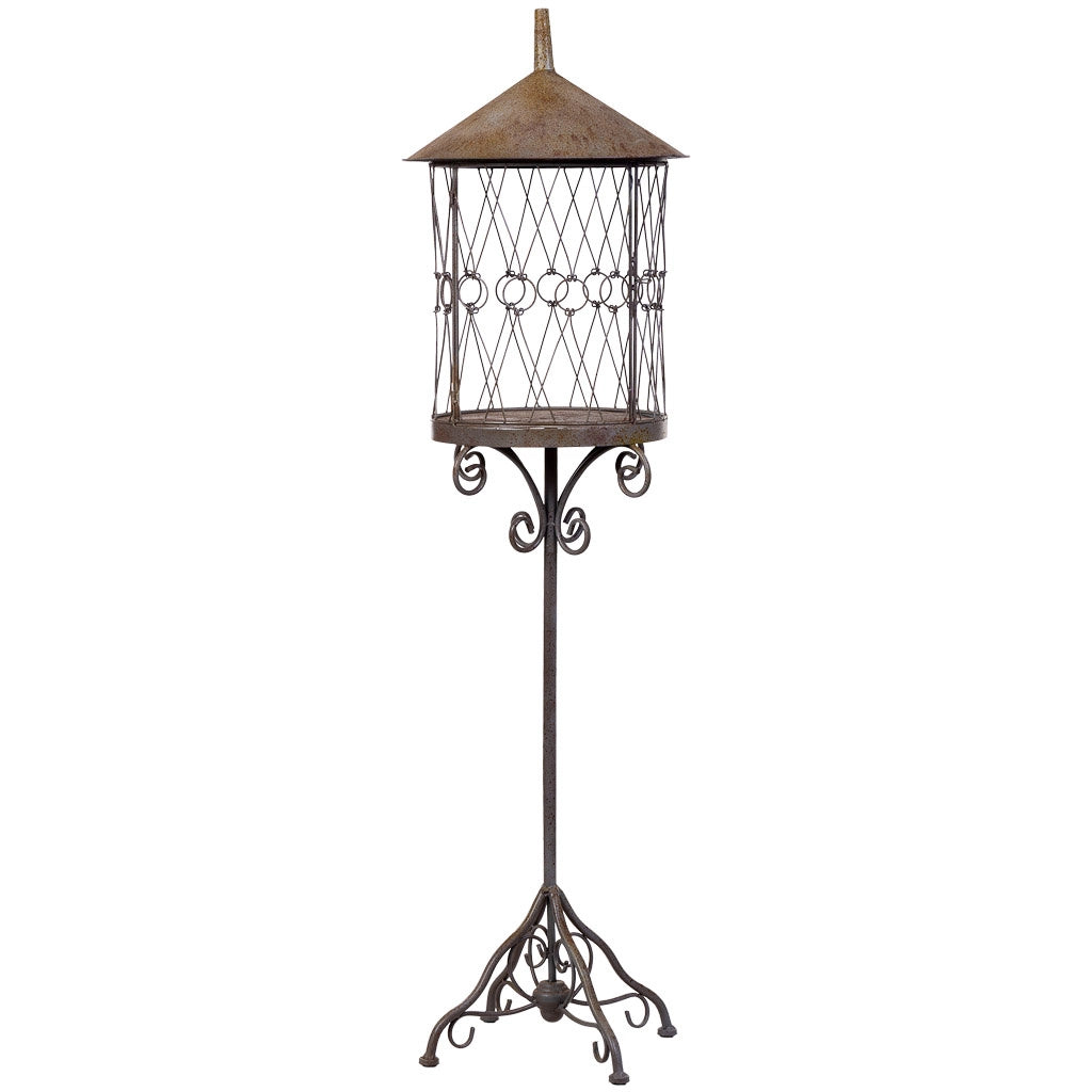 Gabbia decorativa in metallo marrone D45,72x168,91h cm