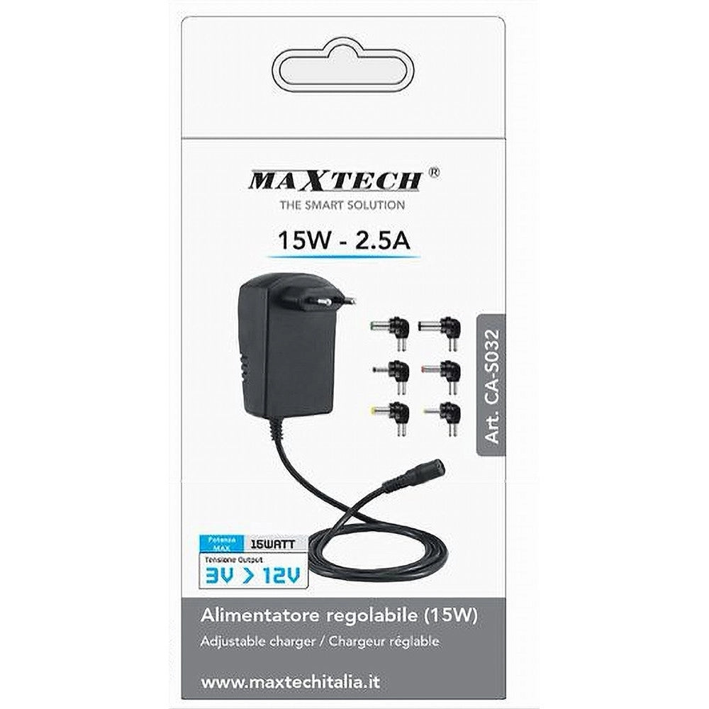 Trade Shop - Alimentatore Universale 8 Adattatori Switch 3-12v Pc Notebook Fotocamera Maxtech Ca-s032 -