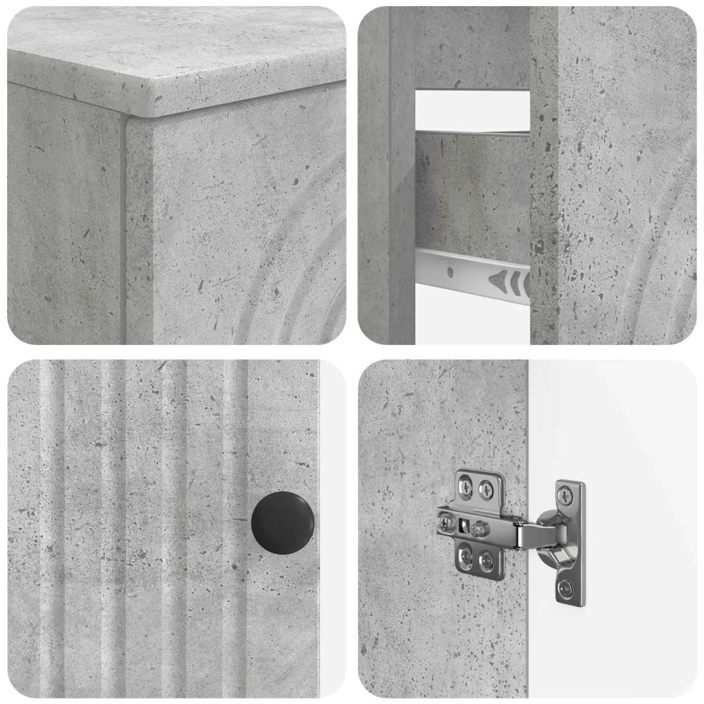 Set di Armadi da Bagno da 2 Pezzi ALKMAAR Grigio Cemento 3417669