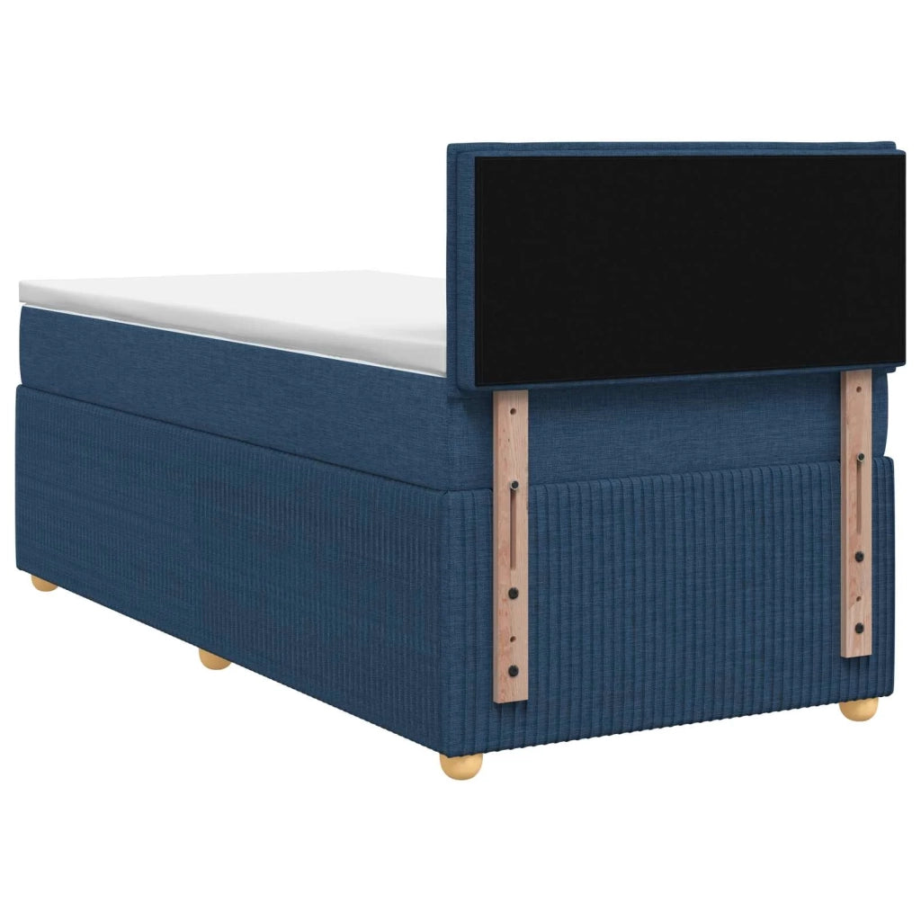Letto box spring con materasso Blu 100 x 200 cm Tessuto 3452861