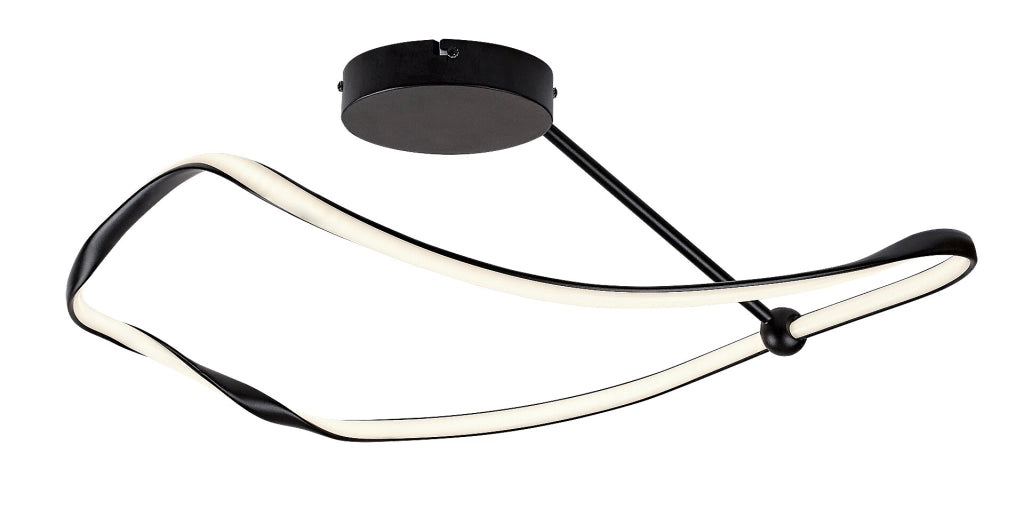 Plafoniera LED moderna nera forma irregolare 38W Rabalux
