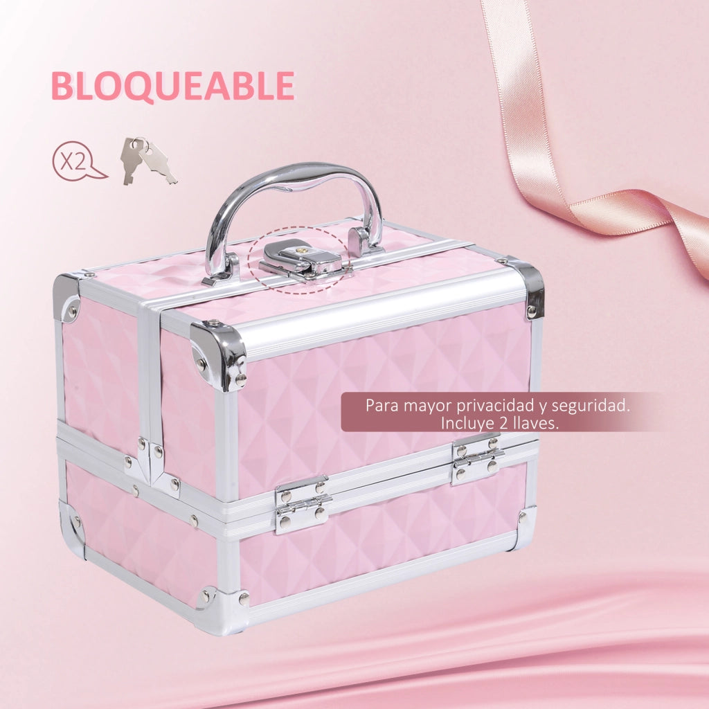 Beauty Case Professionale ¨C Xylo ¨C Alluminio con Specchio e Lucchetto 20x15x15cm
