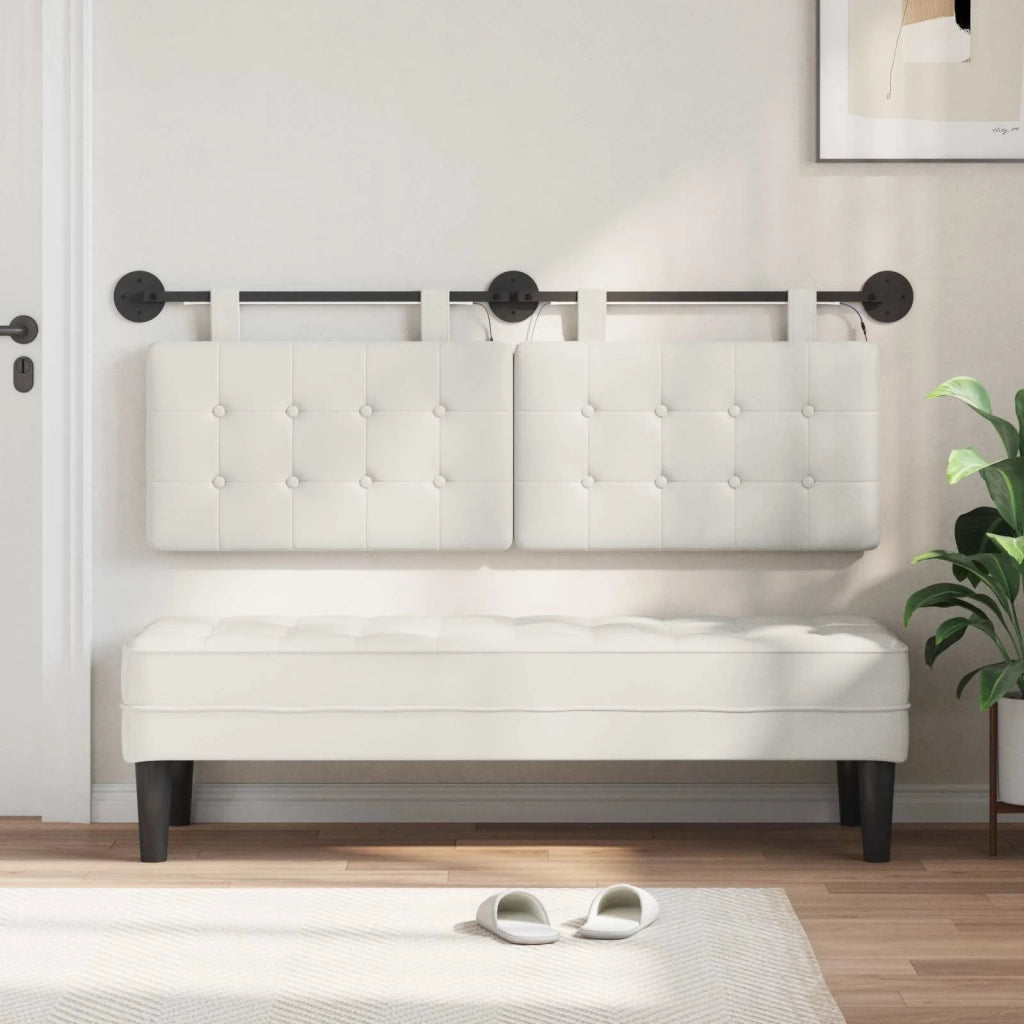 Testiera | Testata sospesa Con luce LED Bianco Similpelle