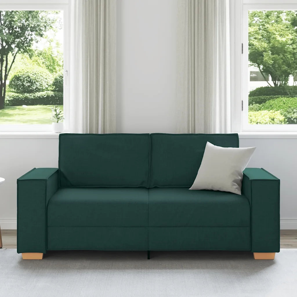 Divano a 2 Posti-Sofa 2 Posti Verde scuro 140 cm in tessuto 924181