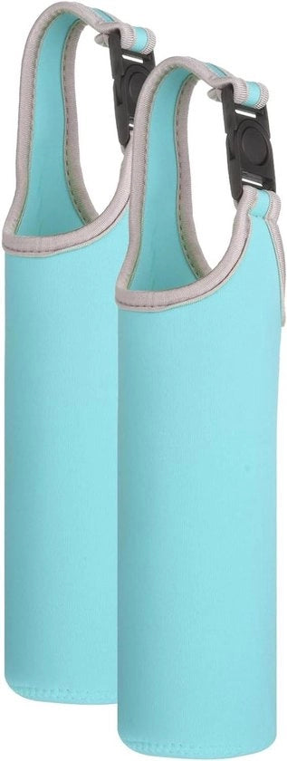 Scarpe da acqua Neopreen (2 pezzi), borsa isolante per bottiglie, blu chiaro, 40 ml.