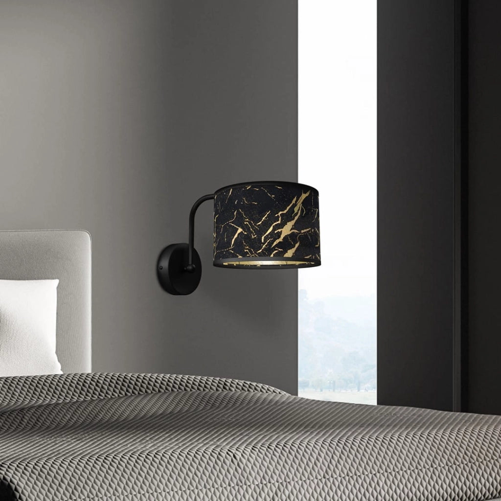 Applique interno 1 luce SENSO Milagro nero/ottone E27 60W