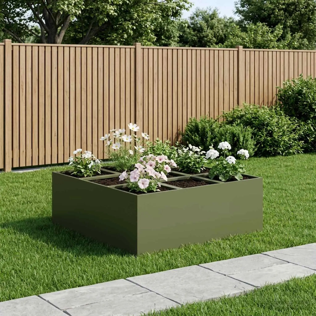 Vaso da giardino Verde Oliva 100 x 100 x 50 cm 8005760