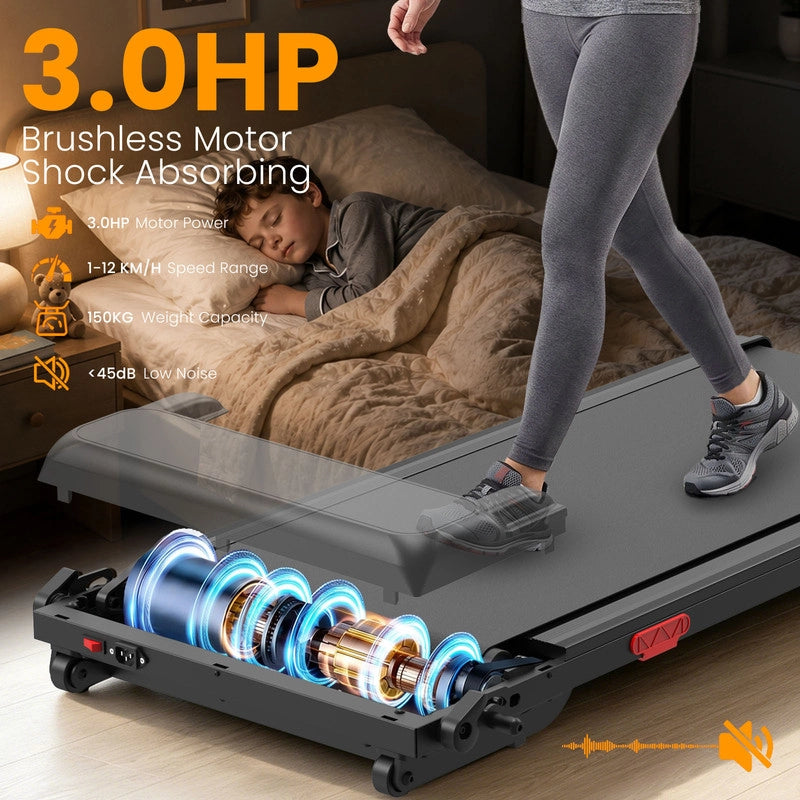 Tapis roulant pieghevole 3-in-1, inclinazione automatica fino al 15%, 3.0 HP, velocit¨¤ massima 12 km/h, controllo tramite Smart App