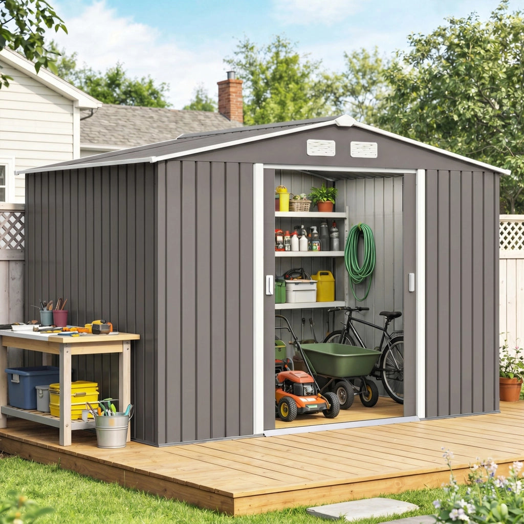 Casetta da Giardino ¨C Zephmum ¨C Grigio 277x195x192 cm