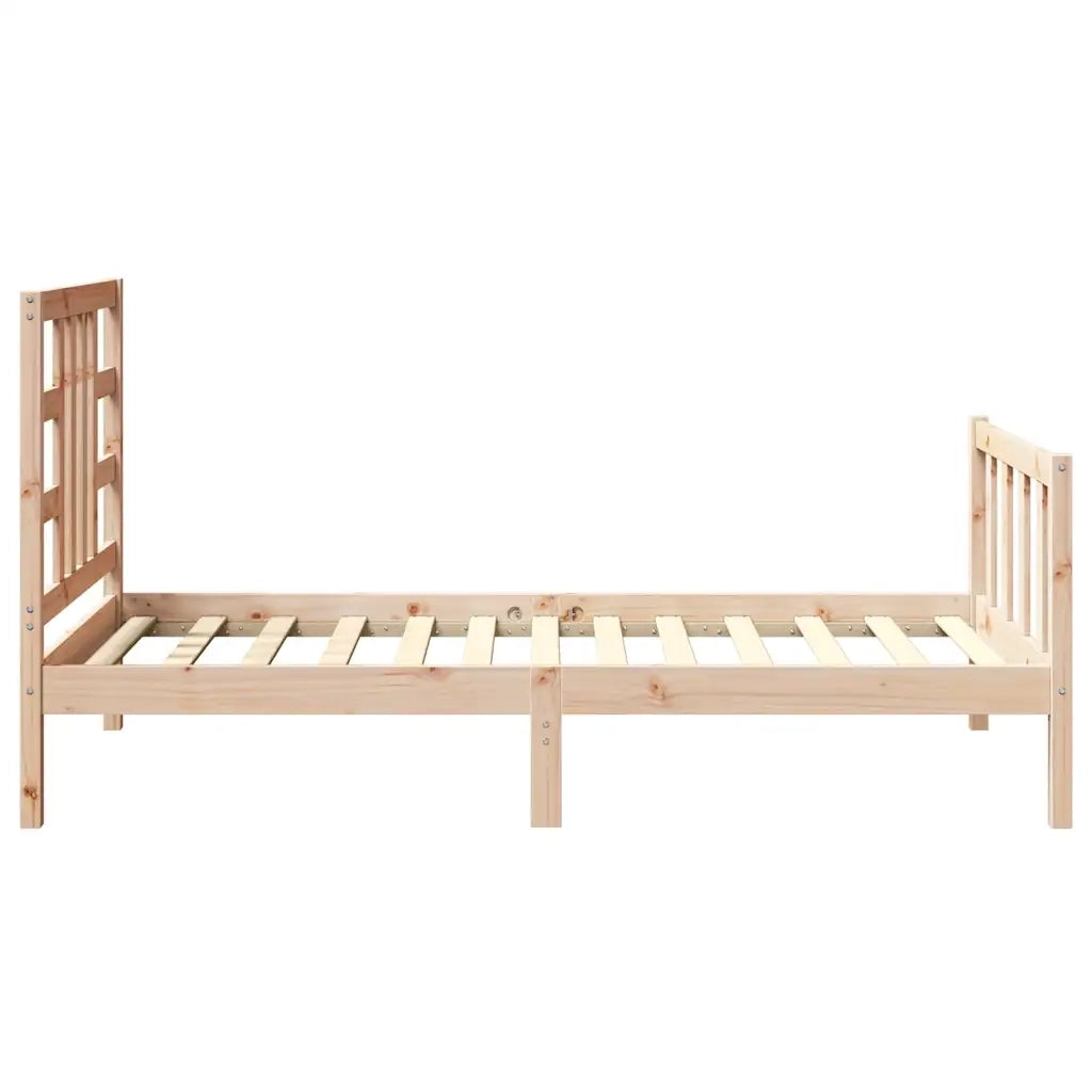 Letto senza Materasso-Struttura Letto 90x190 cm in Legno Massello di Pino 581865