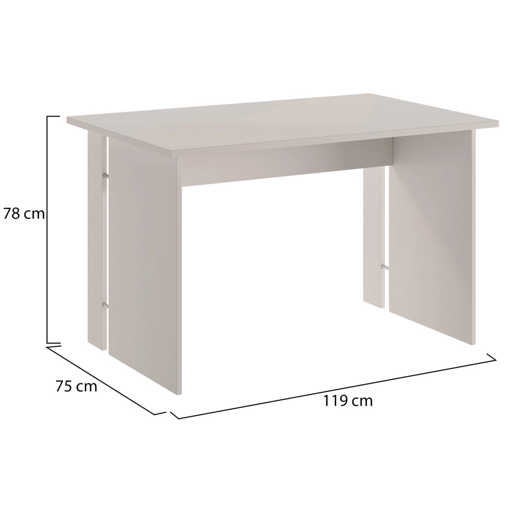 Runin, Scrivania un Ripiano, 119x78x75h cm Beige
