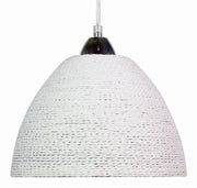 Lampada a sospensione Candellux Braid bianca E27 Ø23