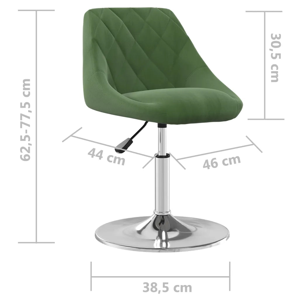 Sedie da Pranzo Girevoli 6 pz Verde Scuro in Velluto 3088772
