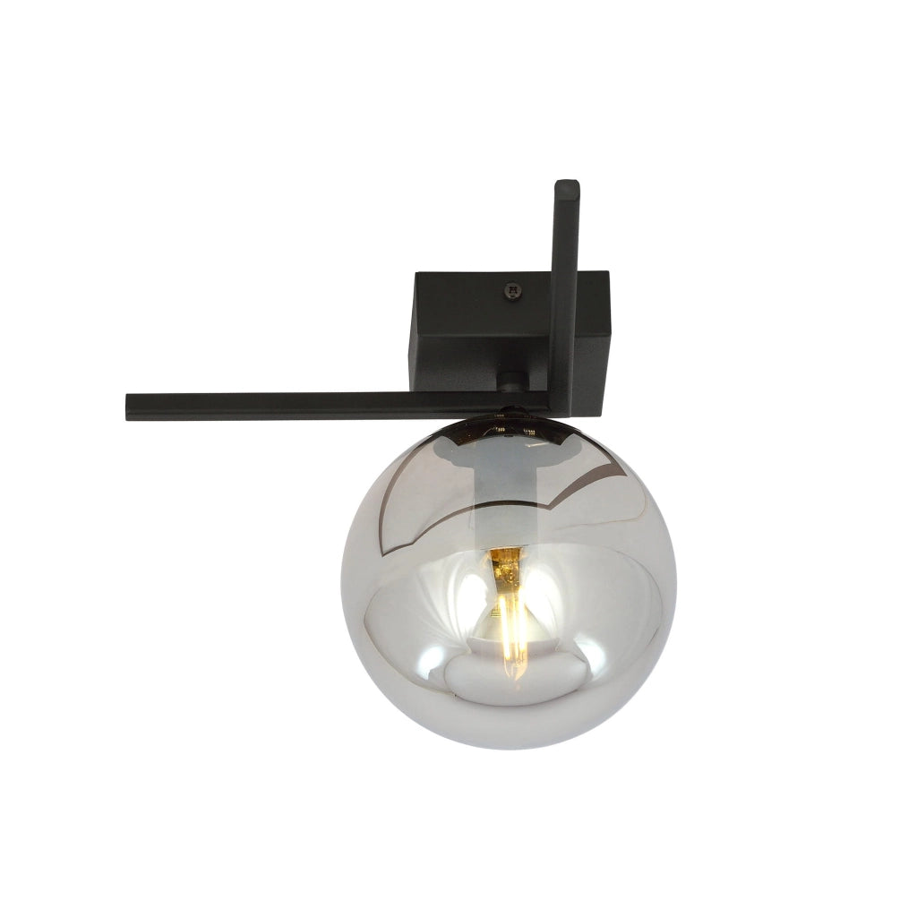 Plafoniera Emibig Imago 1 luce E14 nero grafite metallo