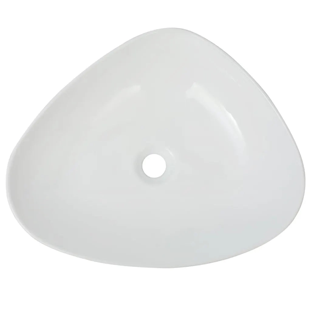 Lavandino Triangolare in Ceramica Bianca 50,5x41x12 cm CFW5771937