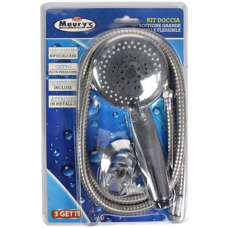 MAURY'S SOFFIONE DOCCIA 3 FUNZIONI CON FLESSIBILE 150 CM