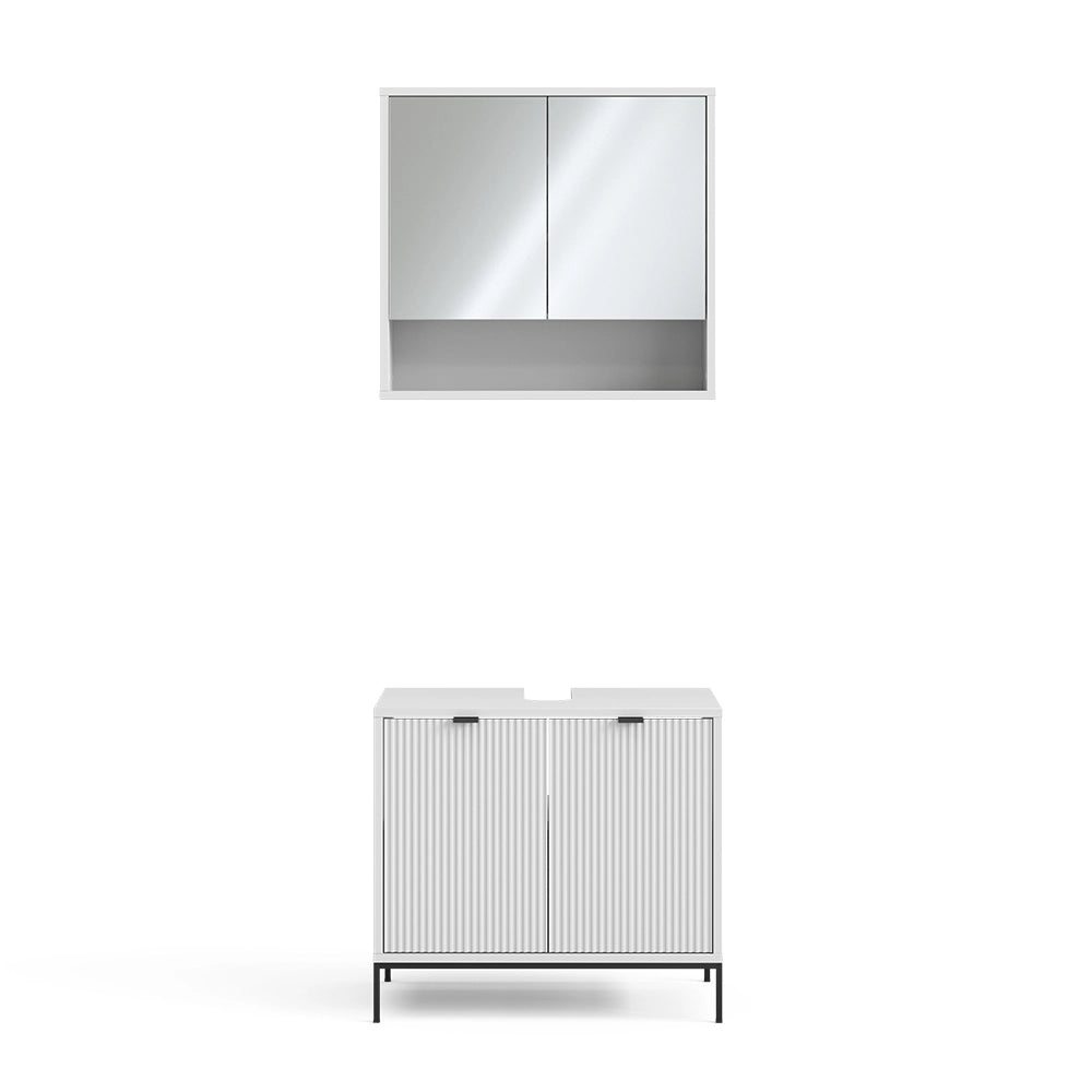 Vicco Set di mobili da bagno Bianco 2 parti