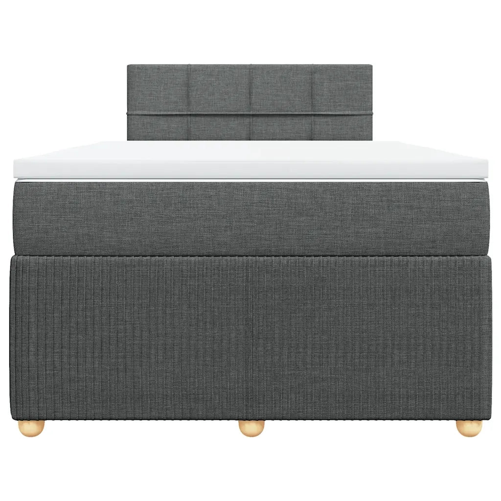 Giroletto a Molle con Materasso Grigio Scuro 120x190cm Tessuto 3289696