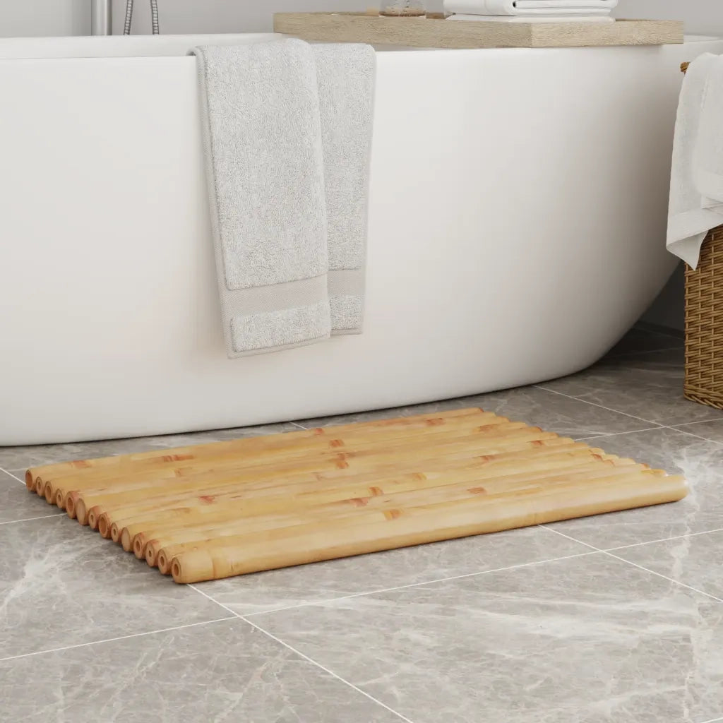 Tappetini da Bagno 2 pz 70x50 cm in Bambù 366457